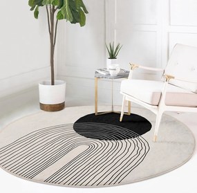 Covor crem lavabil rotund ø 80 cm Comfort – Mila Home