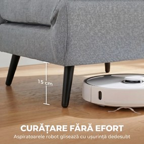 HOMCOM Fotoliu Pat cu Spătar Reglabil 3 Poziții, Pernă Detașabilă din Țesătură cu Aspect de In, Gri Deschis | Aosom Romania