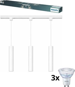 Philips - Lustră LED reglabilă cu cablu pentru sistemul de șină EASYLINK 3xGU10/6,2W/230V 1m alb