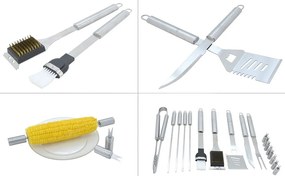 Set 18 ustensile de grătar cu servietă Alu - Cattara