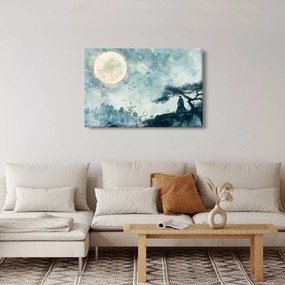 Tablou - Pictură cu lună plină (90x60 cm)