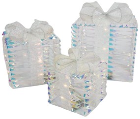 Set de 3 cadouri de Crăciun curcubeu, inclusiv LED - Niji