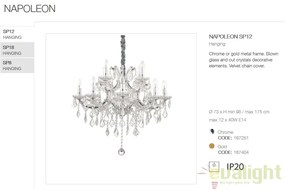 Candelabru design elegant NAPOLEON SP12 crom 167251
