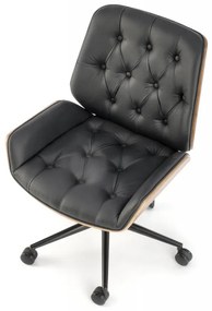 Scaun de birou Gavin nuc/negru H100 cm