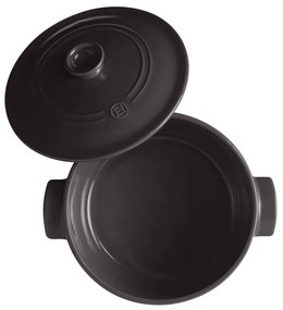 Oală și capac din ceramică Emile Henry, ⌀ 27 cm, negru