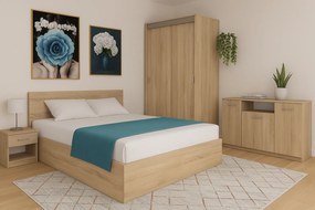 Dormitor Barcelona, Material Pal 18mm, Culoare Sonoma