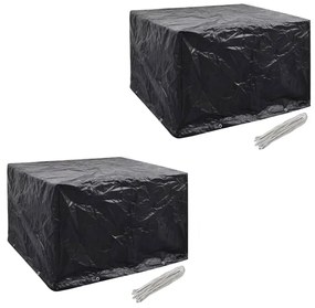 vidaXL Huse mobilier grădină 2 buc. set poliratan 8 ocheți 113x113 cm