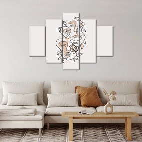 Tablou - Line art facials (150x105 cm)