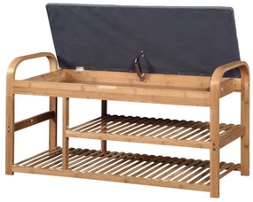 Supermobel Pantofar ST13, 100x50x33, bambus/gri