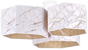 Lustră aplicată Duolla ROLLER TRIO HEX 3xE27/15W/230V alb/auriu