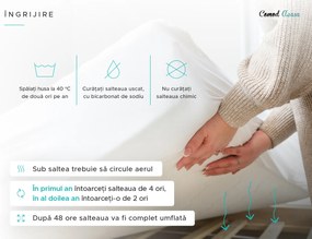 Saltea de cocos COCO MAXI 20 cm 140 x 200 cm Protectie saltea: INCLUSIV protectie saltea