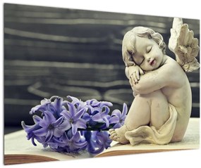 Tablou - Înger cu floare (90x60 cm)