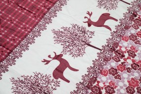 Lenjerie cocolino Craciun ren visiniu