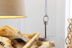 Lustra suspendata cu cadru din lemn reciclat Vigine 165cm