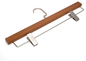 Umerașe Pantaloni din Lemn cu Clipsuri Metalice, Wood Grip, Maro, UUUM64