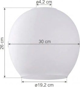 Sticlă de rezervă pentru candelabrul KULA E27, diametru 30 cm, alb
