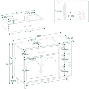 ZARA1 - Masca de Chiuveta, 80 cm - Mobilier Baie ZARA