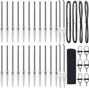 vidaXL Stâlp de gard. Gri 50 x 0,4 m (mesh de 19 x 19 mm) Oțel și PVC