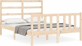 vidaXL Cadru de pat fără saltea, 120x200 cm, lemn masiv pin