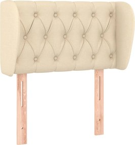 vidaXL Tăblie de pat cu aripioare crem 83x23x78/88 cm material textil