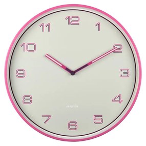 Karlsson 6013BP ceas de perete design roz,diametru 40 cm
