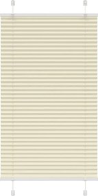 vidaXL Jaluzea plisată Crem 75x100cm Lățime țesătură 74,4 cm