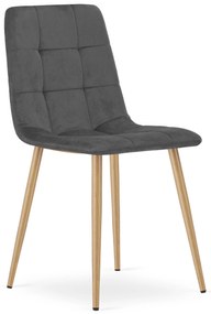 Scaun din catifea gri inchis KARA