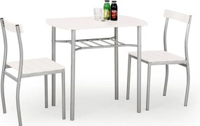 Set masa si 2 scaune LANCE, gri/alb