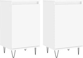 vidaXL Dulapuri, 2 buc., alb, 40x35x70 cm, lemn prelucrat