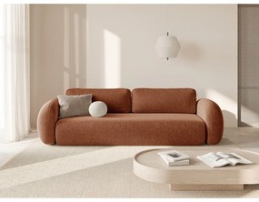 Canapea cărămizie extensibilă/cu spațiu de depozitare cu tapițerie din chenille 262 cm Tonale – Cosmopolitan Design