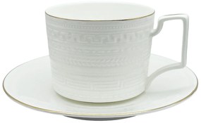 Set portelan fin, Ceainic si 2 Cesti cu Farfurii ANTOINE, 250ml