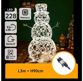 Aigostar-LED Om de zăpadă, decorațiune de Crăciun pentru exterior LED/3,6W/31/230V 2700K 90cm IP44