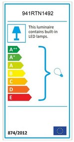 Aplică de perete Flüt 50 cm Ledli Eskitme, auriu