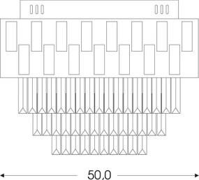 BRILAGI - Plafonieră AURELIA 5xE14/40W/230V Ø 50 cm crom lucios