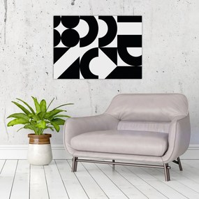 Tablou pe sticlă - Abstracție geometrică N⁰2 (70x50 cm)