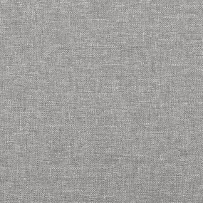 Cadru de pat cu tablie, gri deschis, 140x190 cm, textil Gri deschis, 140 x 190 cm, Nasturi de tapiterie