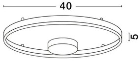 Lustra LED aplicata design modern minimalist HEDRA D-40cm alb