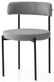 Set 2 buc. scaune bucătărie Gindera V2 (Negru + gri închis). 1127582