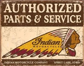 Placă metalică Indian motorcycles - Authorized Parts and Service