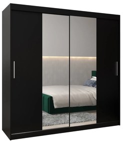 Dulap de haine 200 cm Toki 1 (negru mat + negru mat). 1064934