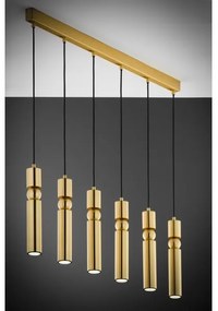 Lustră pe cablu Jupiter 2011 ALAS 6xGU10/10W/230V auriu