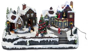 Figurina scena de Craciun mobila cu iluminare, 45 x 20,5 cm
