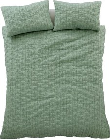 Lenjerie de pat verde pentru pat dublu cu 3 piese 200x200 cm Tamba Leaf – Pineapple Elephant