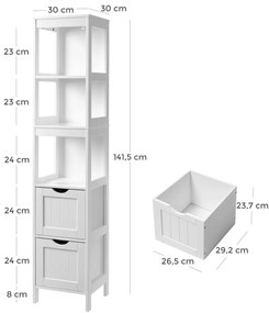 Biblioteca alba BBC66WT