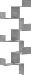 vidaXL Raft colțar perete gri beton 45x45x147 cm lemn prelucrat