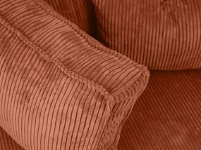 OFERTA Canapea colt teracota SMART COSARO, reversibila + 2 perne GRATUIT II. calitate