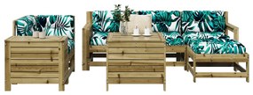 3250543 vidaXL Set canapea de grădină, 7 piese, lemn de pin tratat