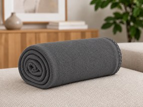 Patura fleece FLEORA, siva Dimensiune: 150 x 200 cm