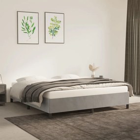 vidaXL Cadru de pat fără saltea, gri deschis, 180x200 cm, catifea