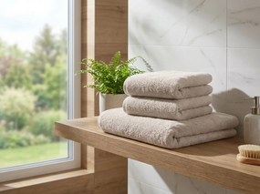 Prosop NORIELLE 50x90 cm bej, 100% bumbac